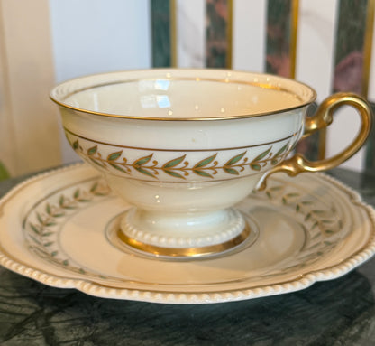 Vintage Rosenthal Ivory “Bristol” Teacup and Saucer | Made in Germany | 1930s