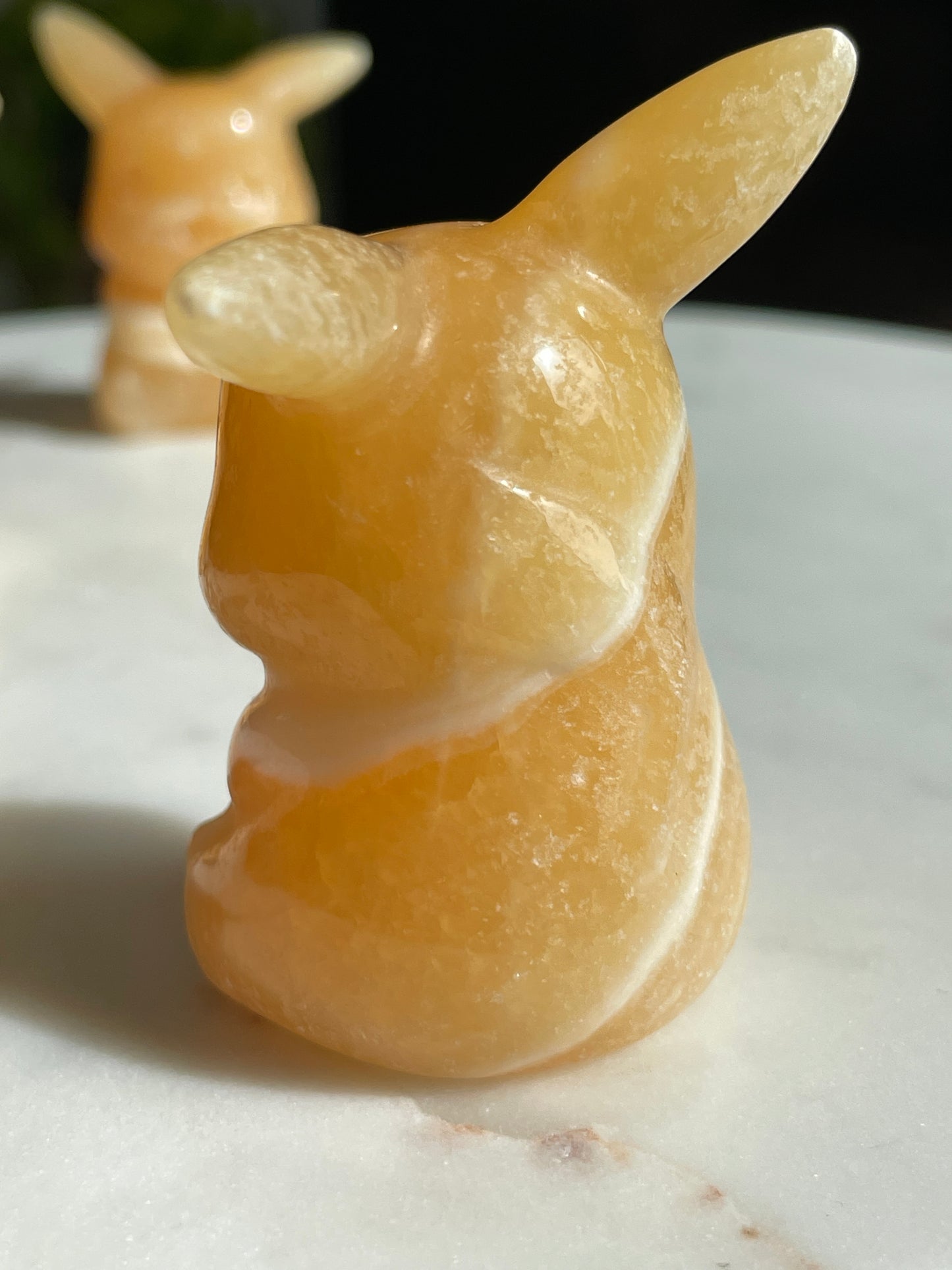 Orange Calcite Pikachu | Pokémon Crystal Carving
