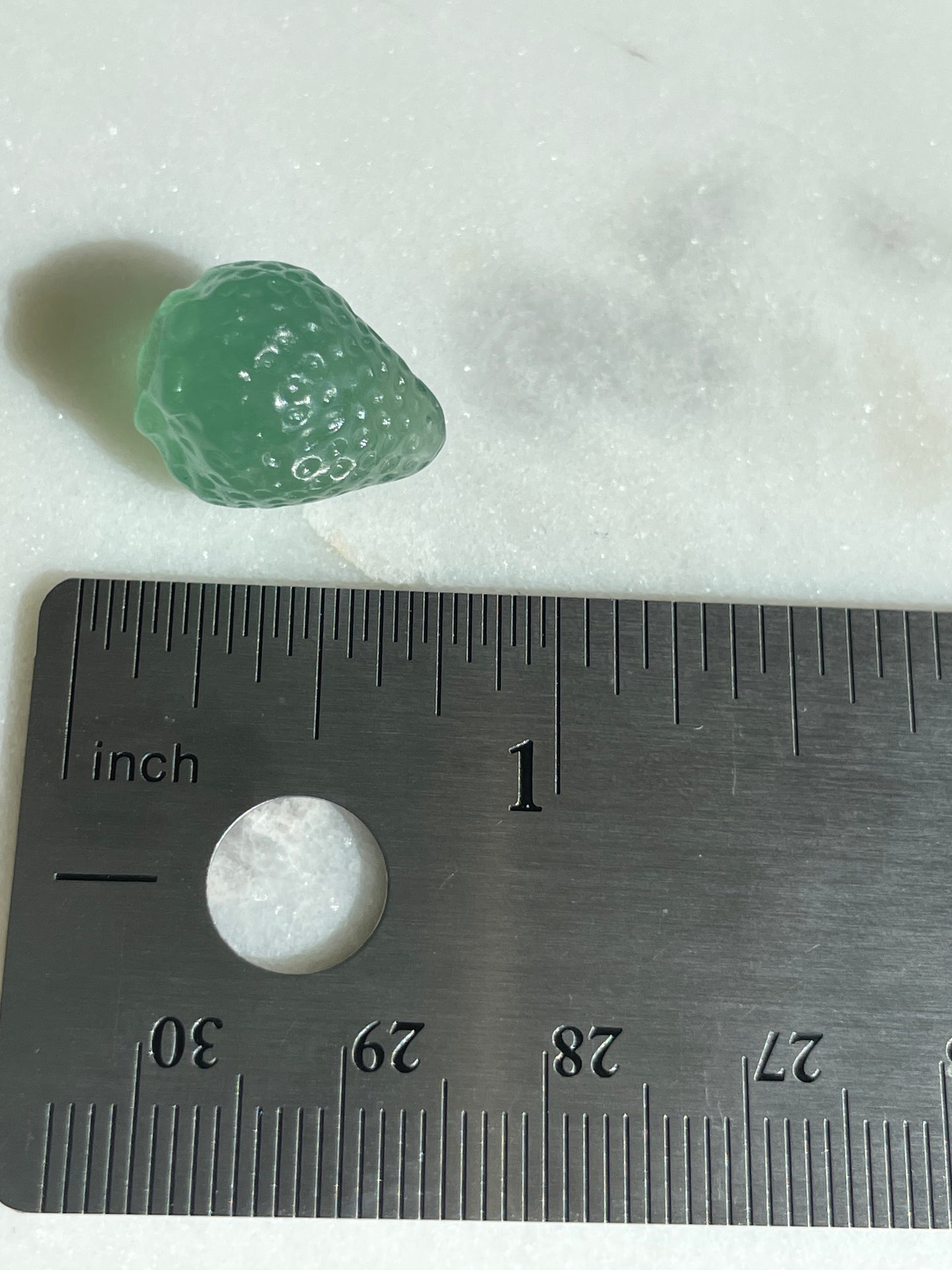 One (1) Mini Fluorite Crystal Carving | Strawberry | Intuitively Chosen