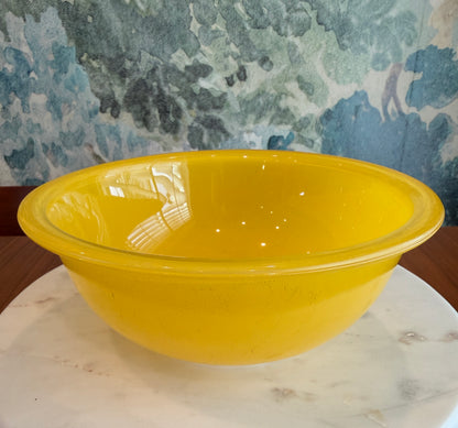 Vintage Pyrex 323 Yellow Clear-Bottom Glass Mixing Bowl