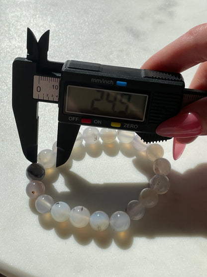 Montana Moss Agate Beaded Bracelet | 25 mm
