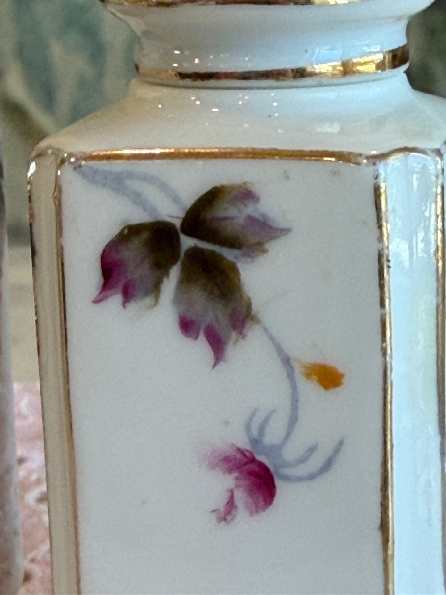 Floral Porcelain Shaker Set 2.7” Made in Occupied Japan