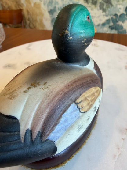 Hand Painted 5” Ceramic Duck Shoe Brush