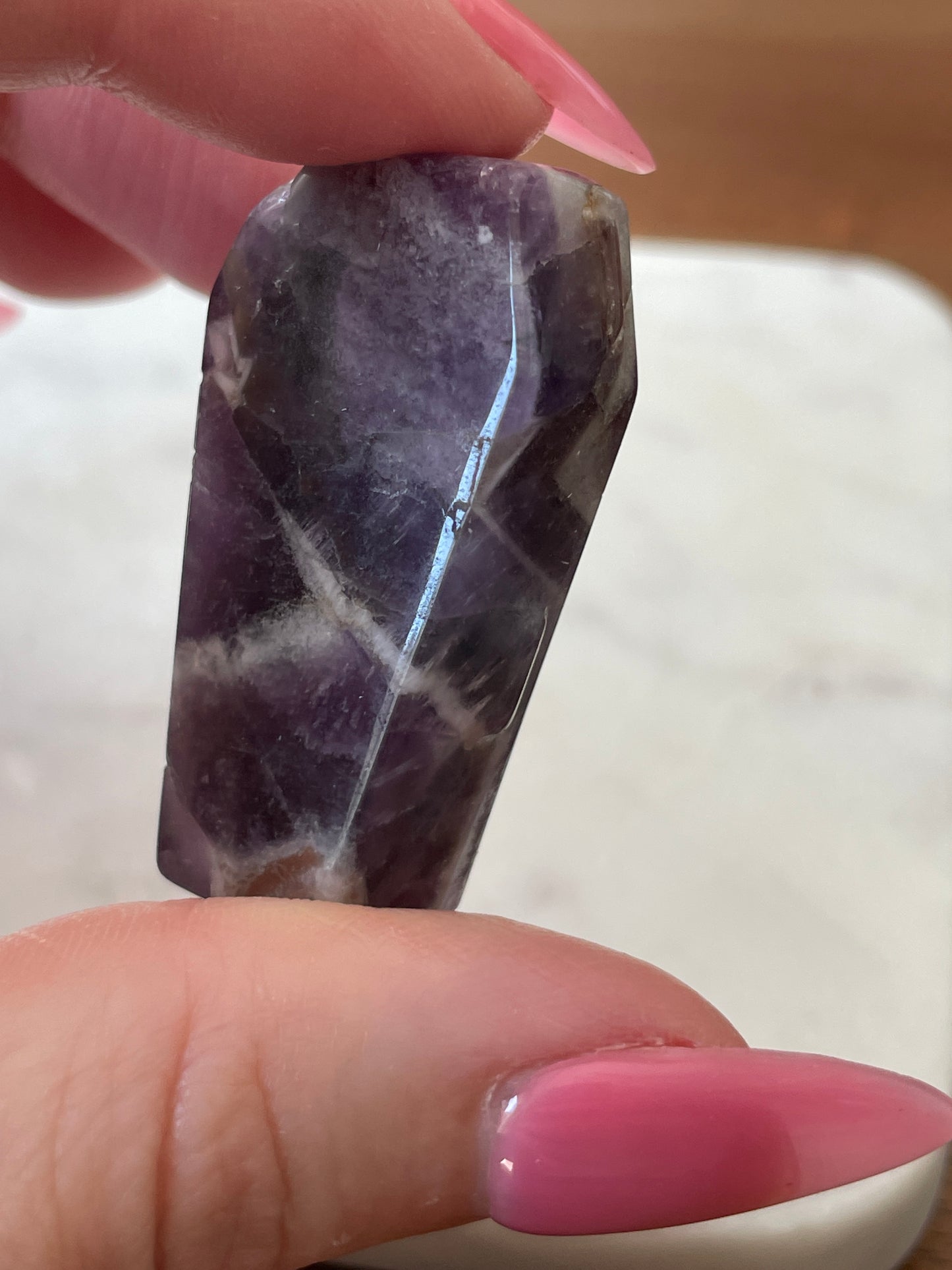 Dream Amethyst Coffin Carving | 1.6 Inches