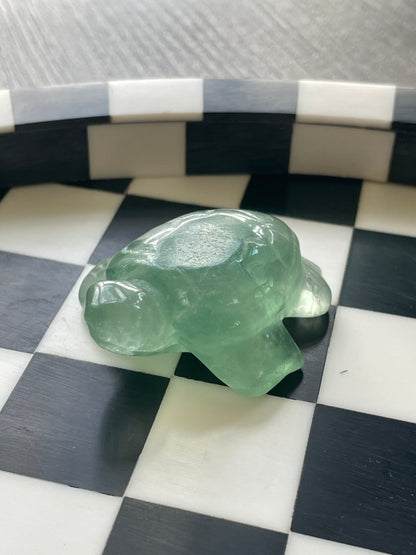 Green Fluorite Sea Turtle | Crystal Carving