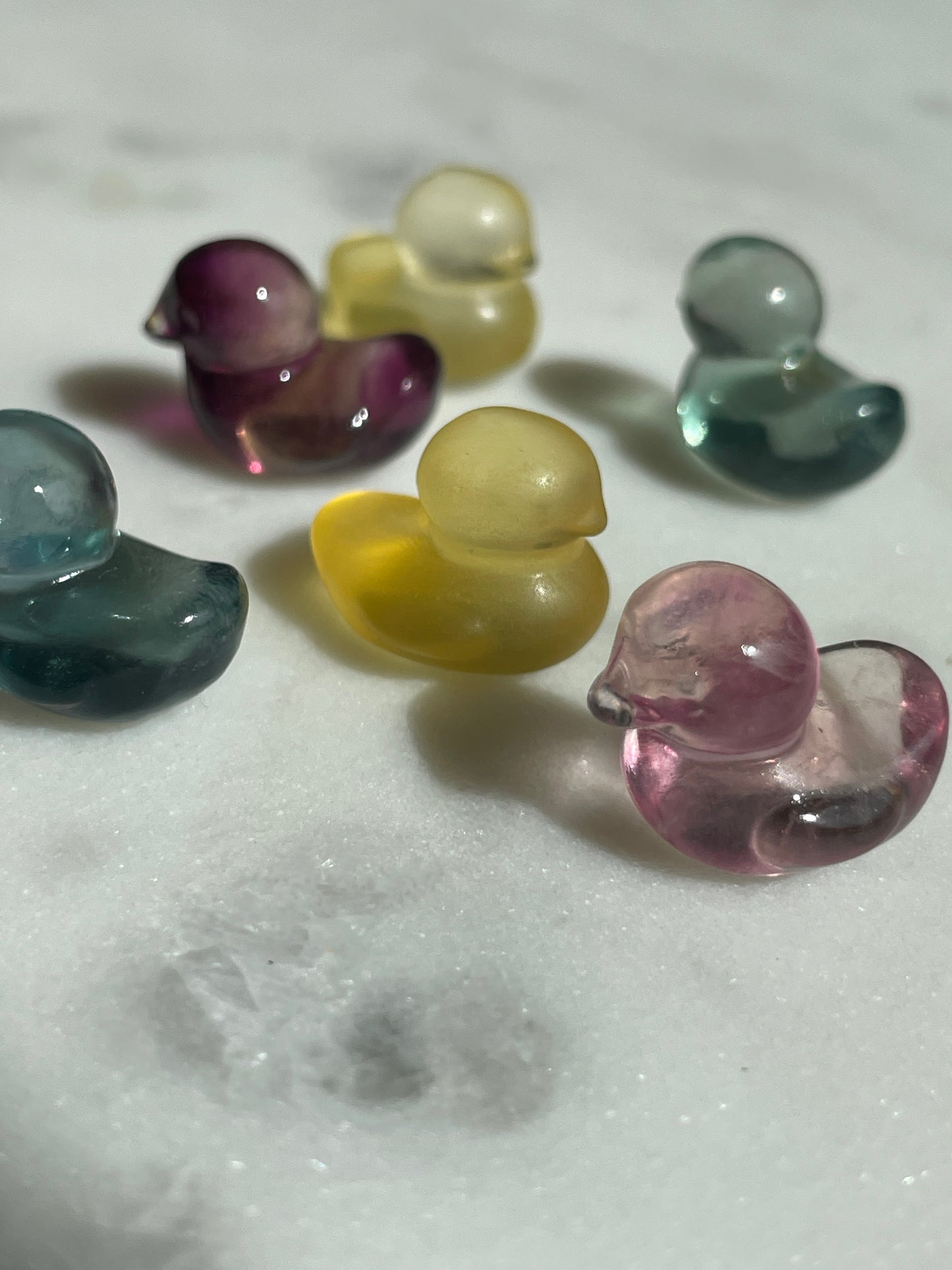 One (1) Mini Fluorite Crystal Carving | Duck | Intuitively Chosen