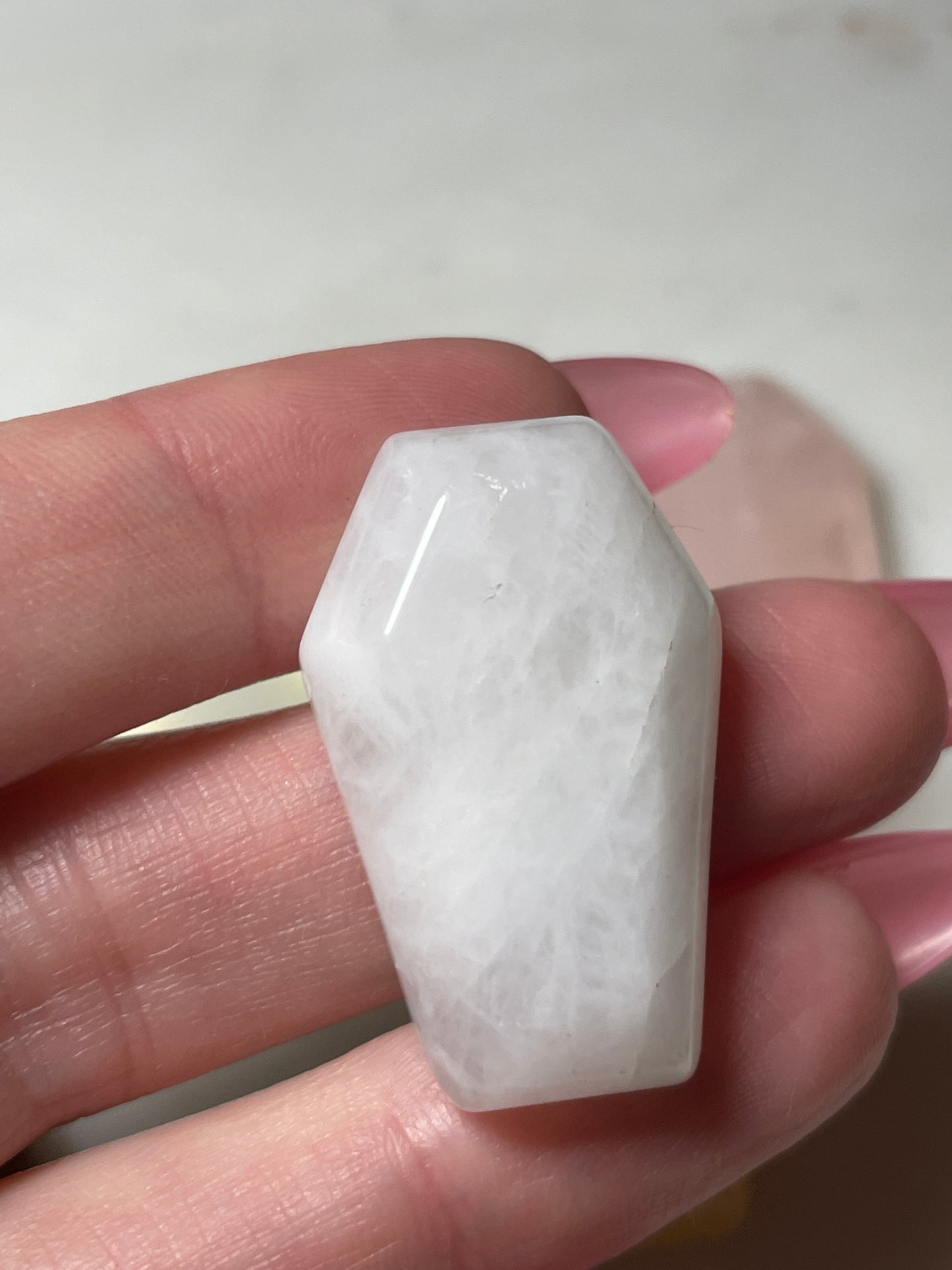 1.2 inch crystal coffin carving quartz crystal display natural halloween decor spooky season gift for witch altar piece dia de los muertos ofrenda coffin polished crystal carving