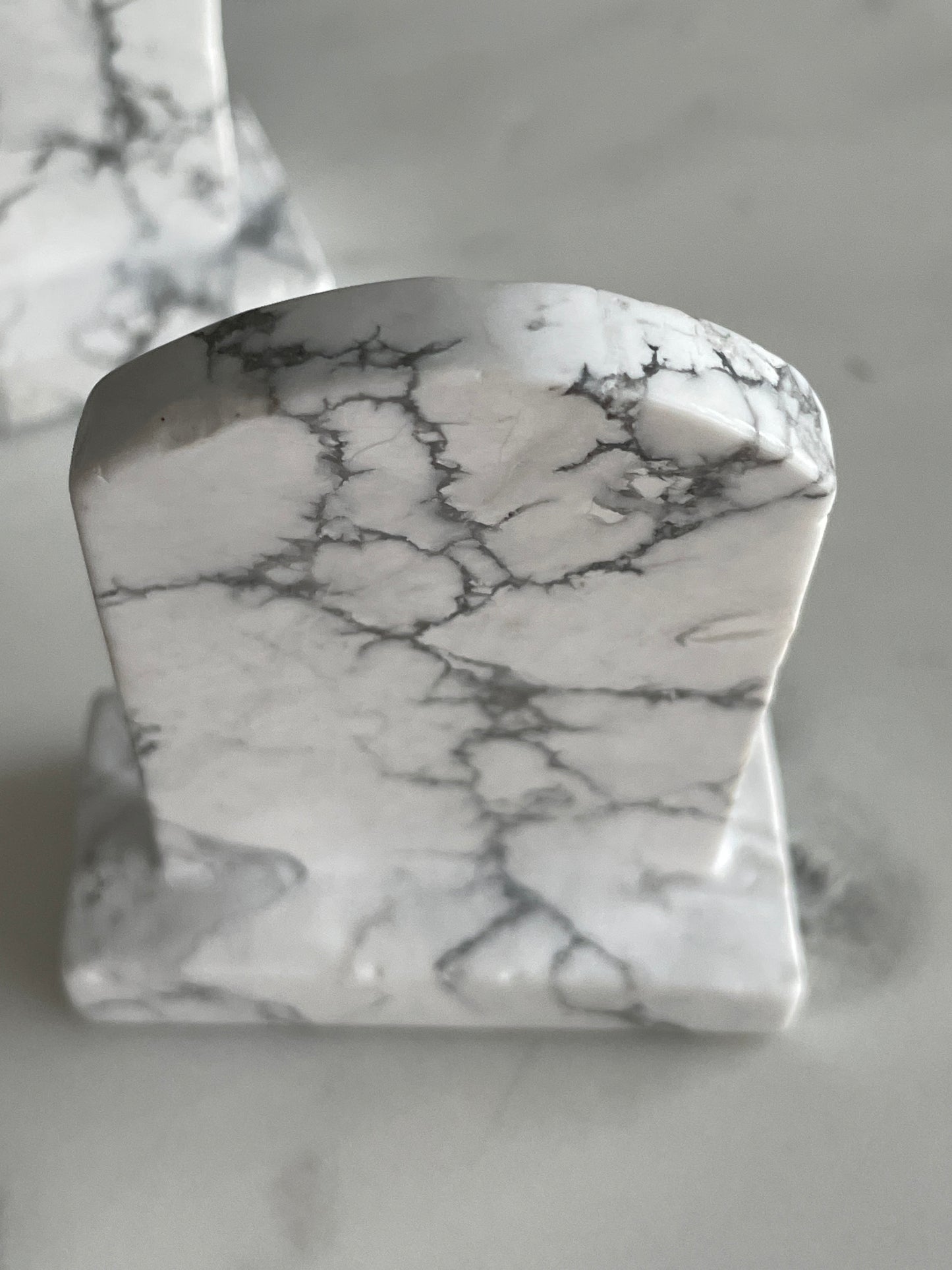 Howlite Gravestone Carving | 2.5 Inches