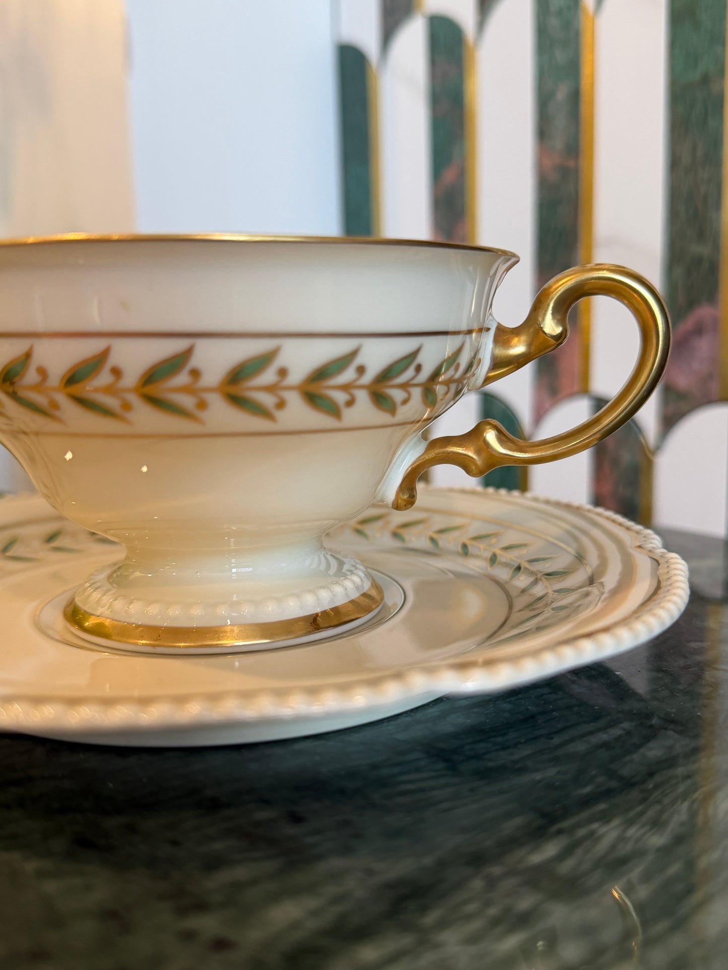 Vintage Rosenthal Ivory “Bristol” Teacup and Saucer | Made in Germany | 1930s