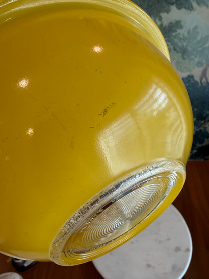 Vintage Pyrex 323 Yellow Clear-Bottom Glass Mixing Bowl