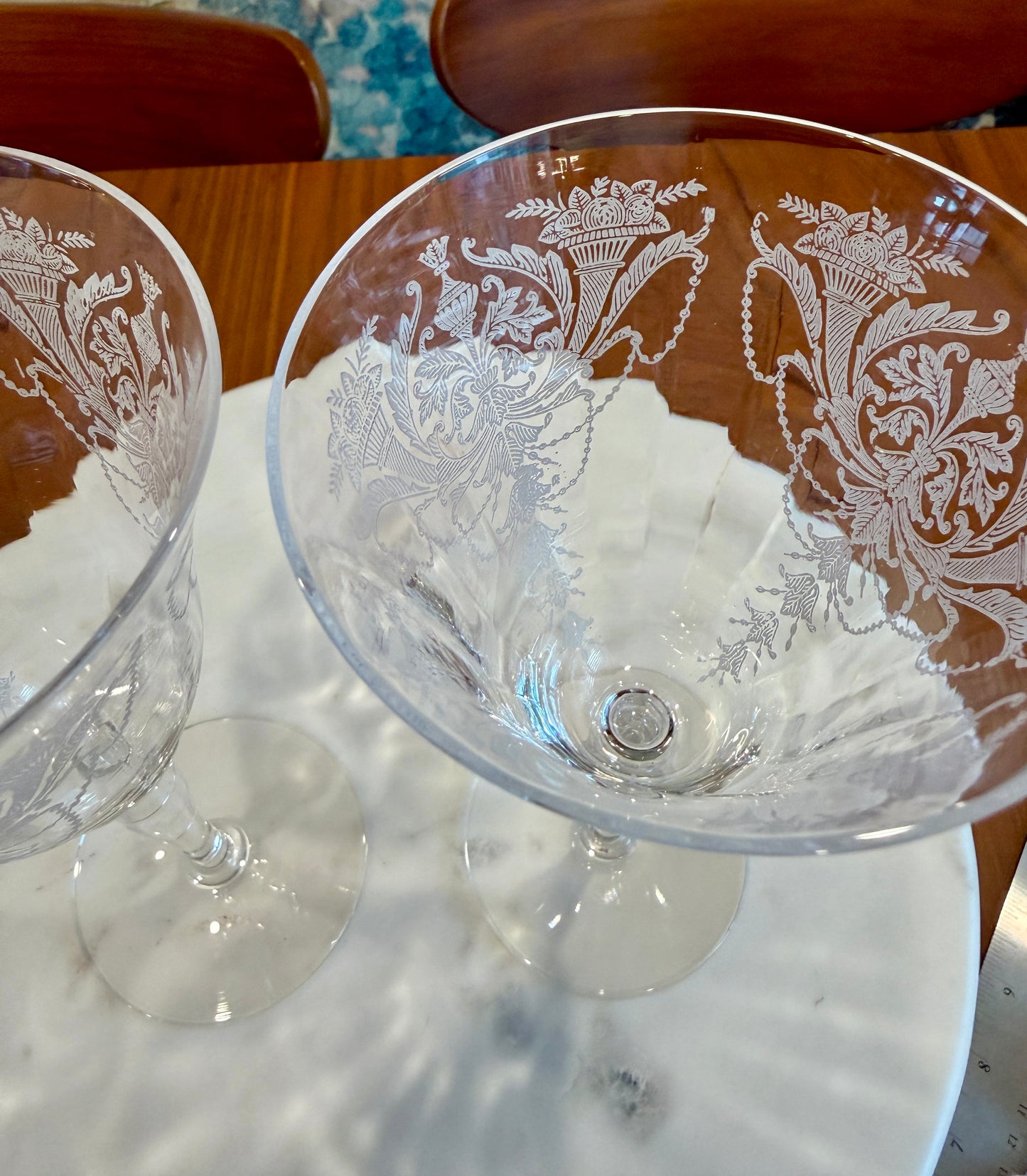 Vintage Morgantown “Milan” Water Goblets (Stem 7668) Set of 2 | circa 1920s-1930s | Made in U.S.A