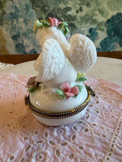 Cherub Porcelain Trinket Box
