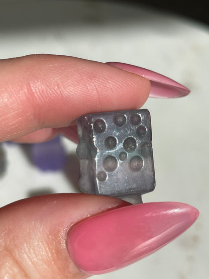 One (1) Mini Fluorite Spongebob Squarepants Crystal Carving | Intuitively Chosen