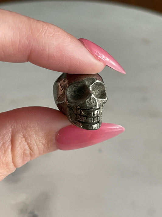 Mini Skull Carving | Pyrite