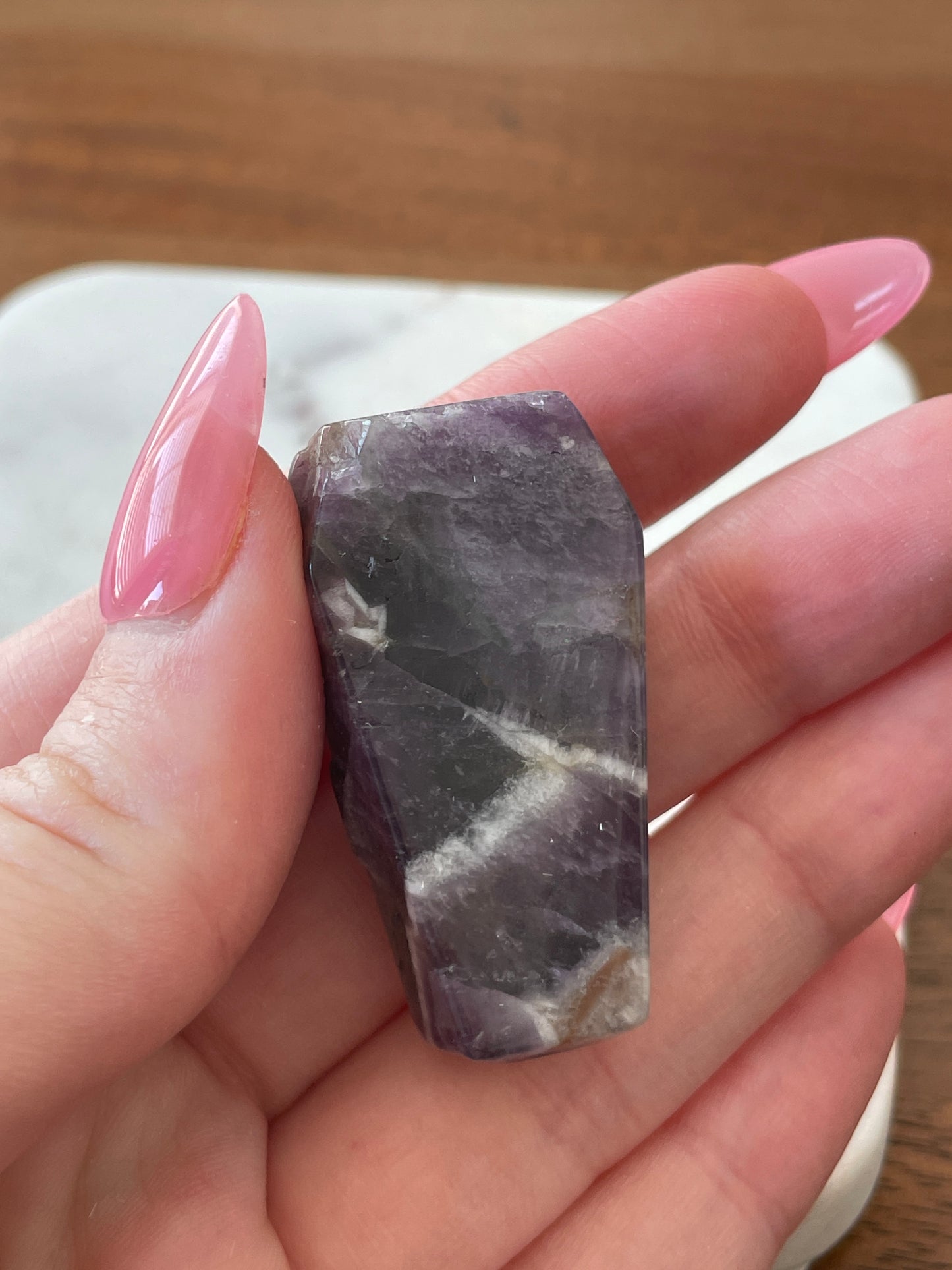 Dream Amethyst Coffin Carving | 1.6 Inches
