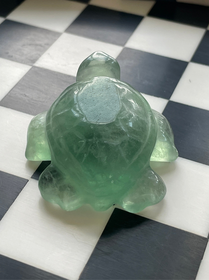 Green Fluorite Sea Turtle | Crystal Carving