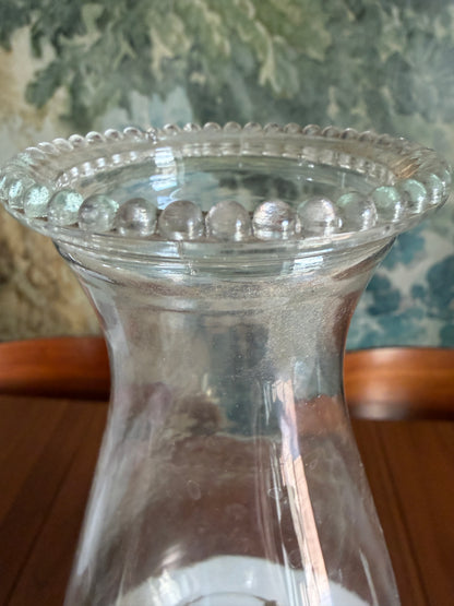 Vintage Lamplight Farms Victoria Rose Oil Lamp | Ivory Glass with Blue Floral Design | Made in USA