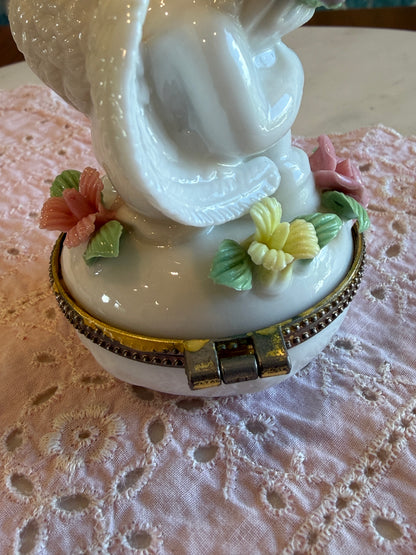 Cherub Porcelain Trinket Box
