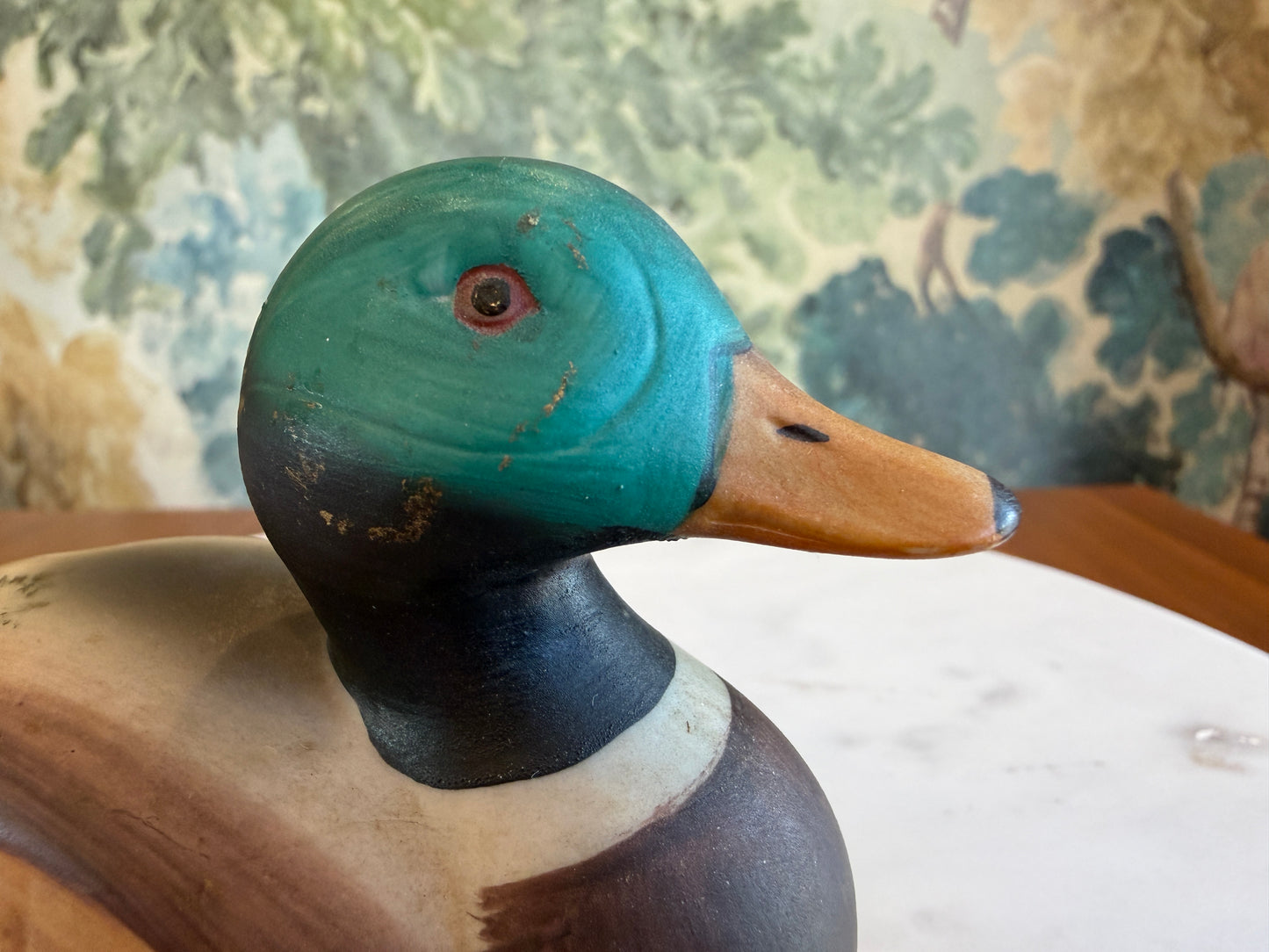 Hand Painted 5” Ceramic Duck Shoe Brush