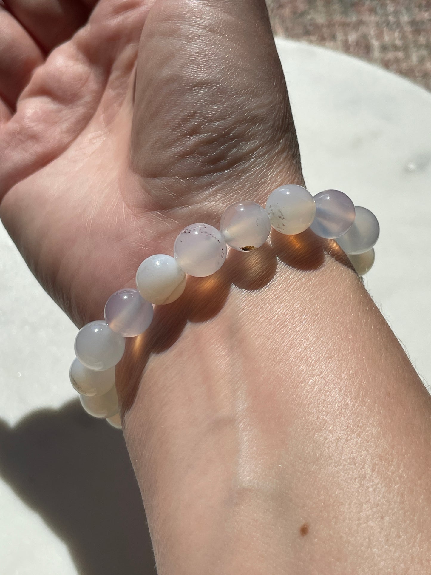 Montana Moss Agate Beaded Bracelet | 25 mm