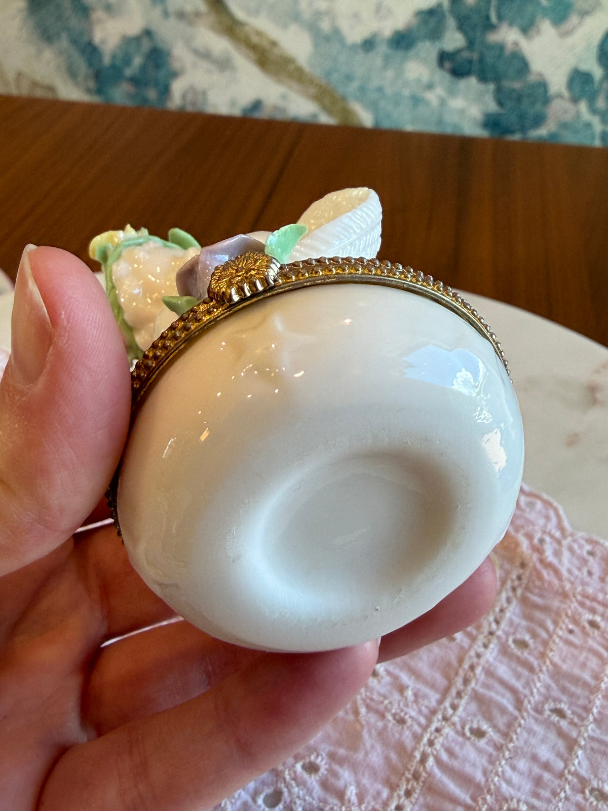 Cherub Porcelain Trinket Box