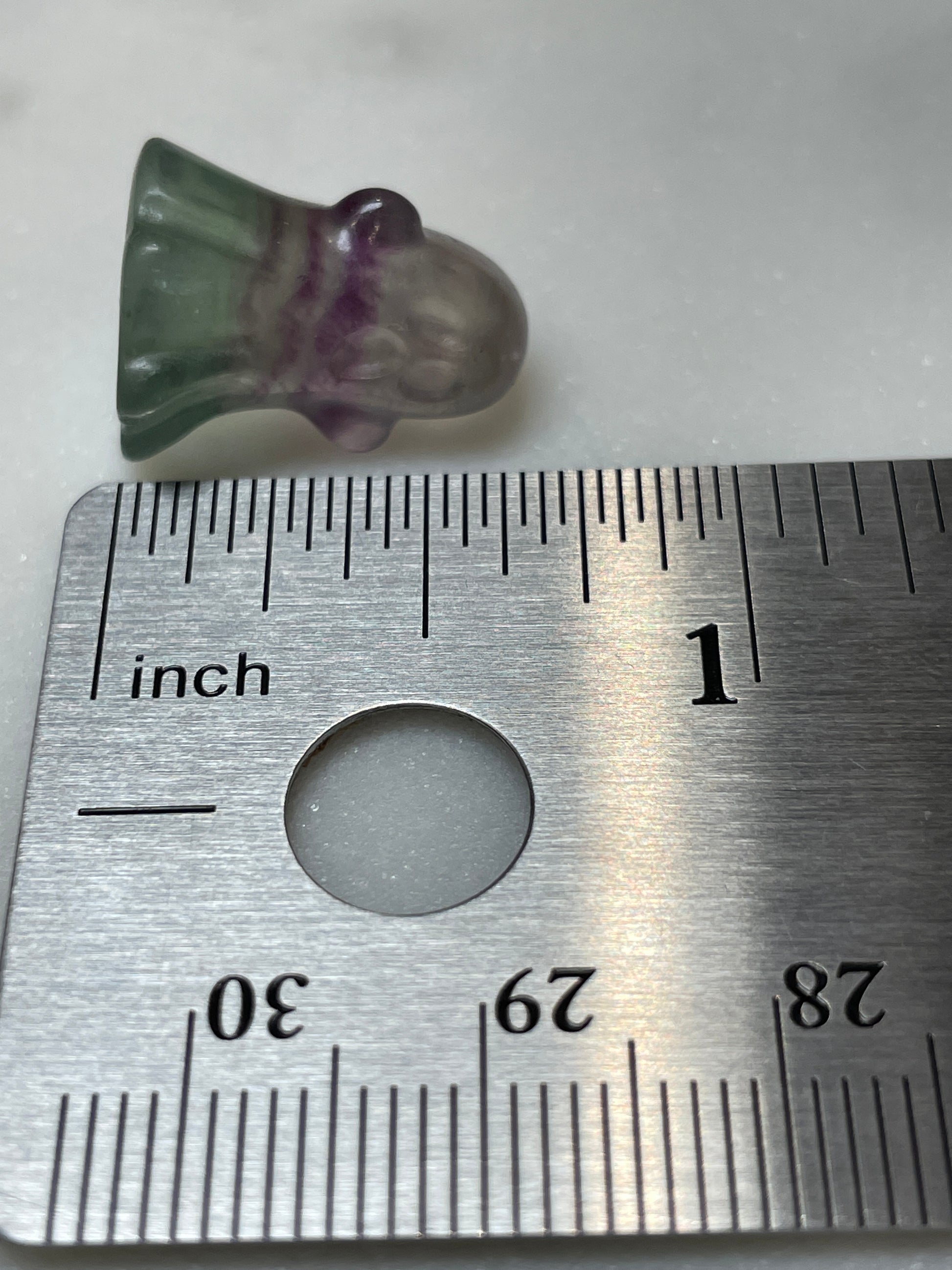 Mini crystal ghost carving fluorite crystal tiny display natural halloween decor spooky season gift for witch altar piece dia de los muertos ofrenda fluorite ghost polished crystal carving