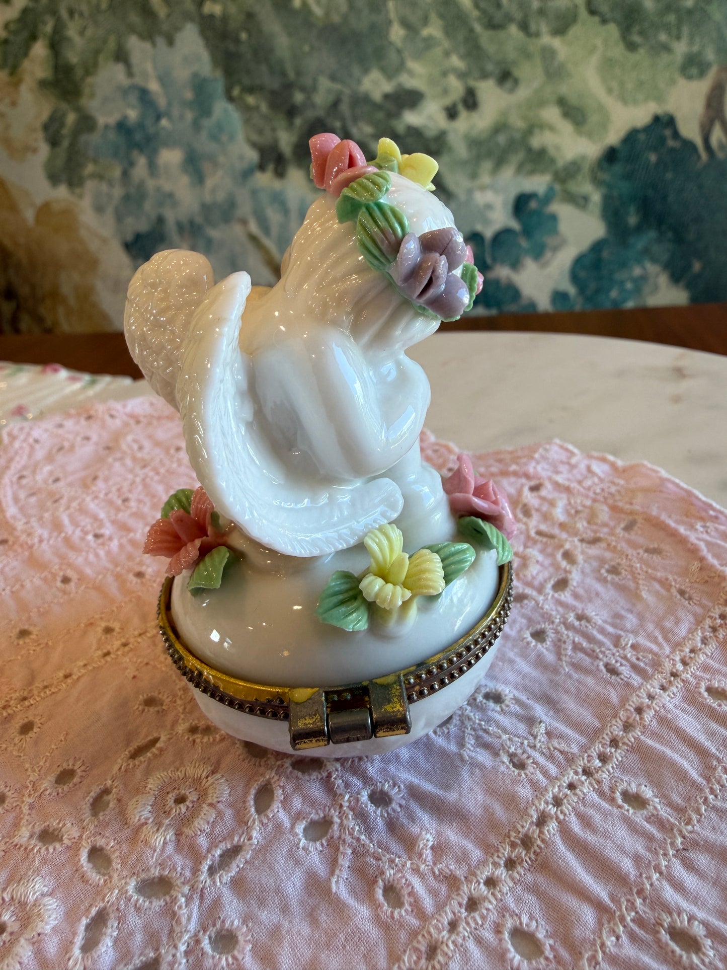 Cherub Porcelain Trinket Box
