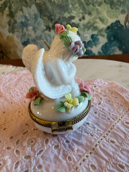 Cherub Porcelain Trinket Box