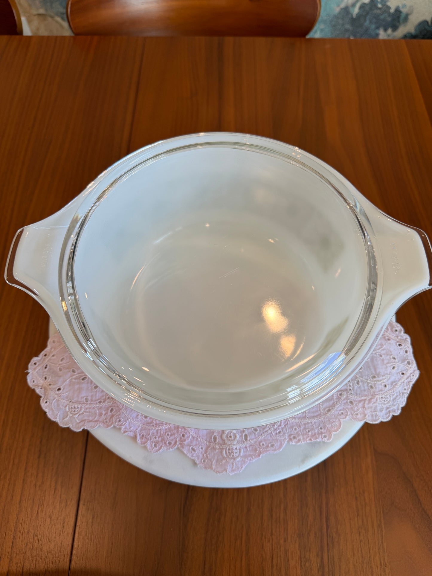 Vintage Pyrex Verde Square Flowers Casserole Dish 475-B with Lid