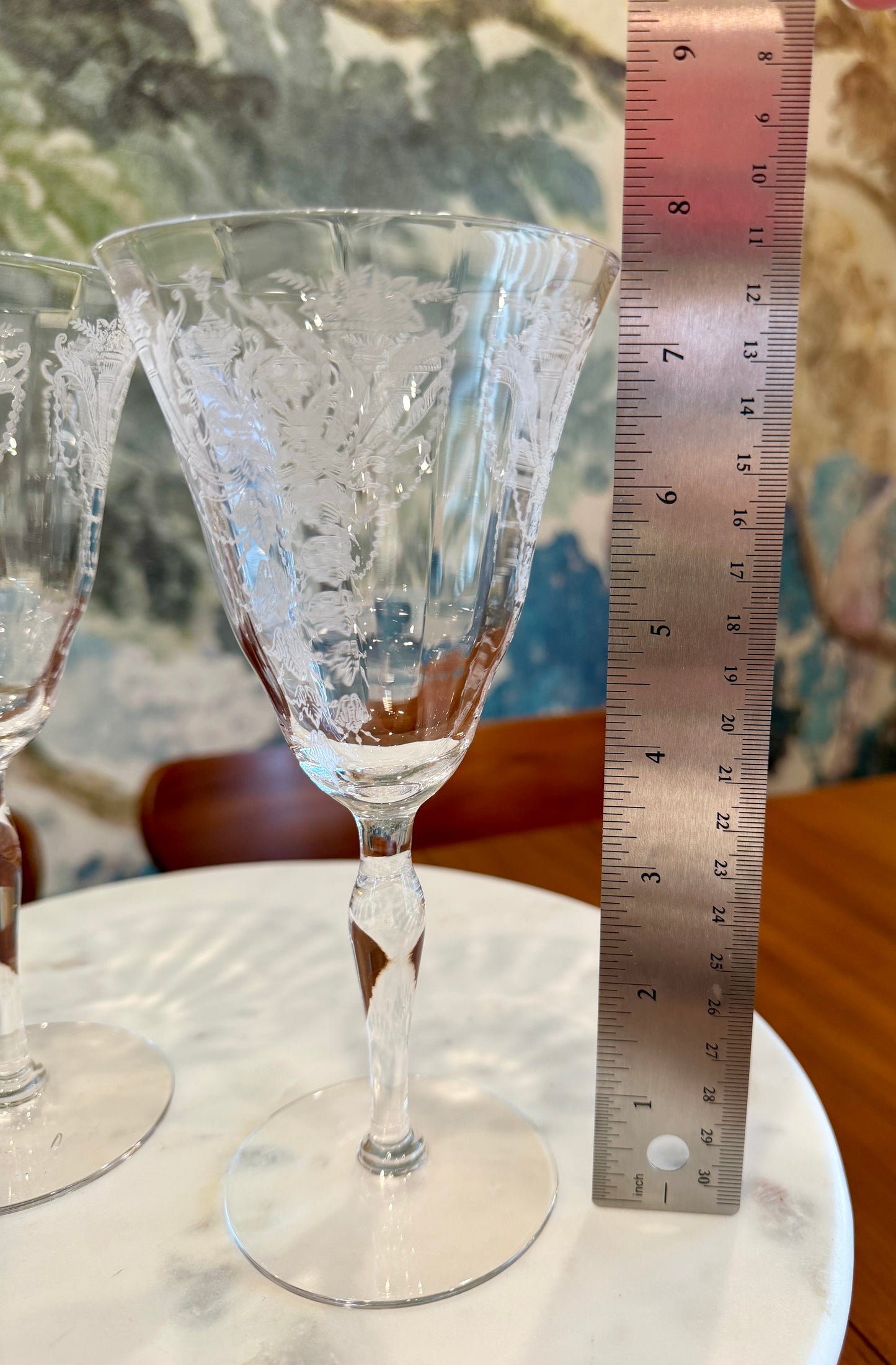 Vintage Morgantown “Milan” Water Goblets (Stem 7668) Set of 2 | circa 1920s-1930s | Made in U.S.A