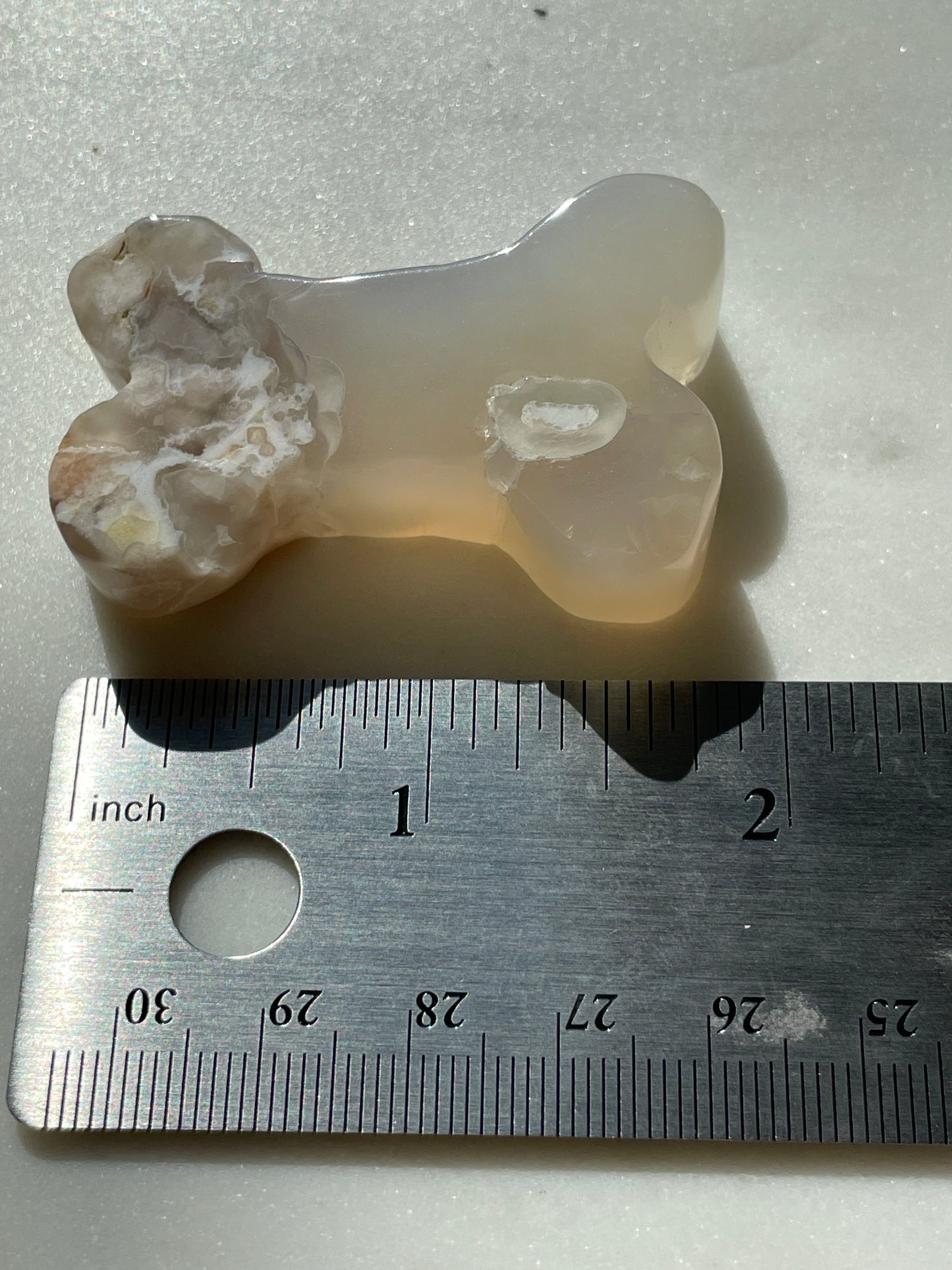 Flower Agate Bone Carving | 1.75 Inches