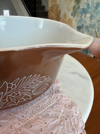 Vintage Pyrex Woodland 2.5 QT Casserole Dish 475-B with Lid