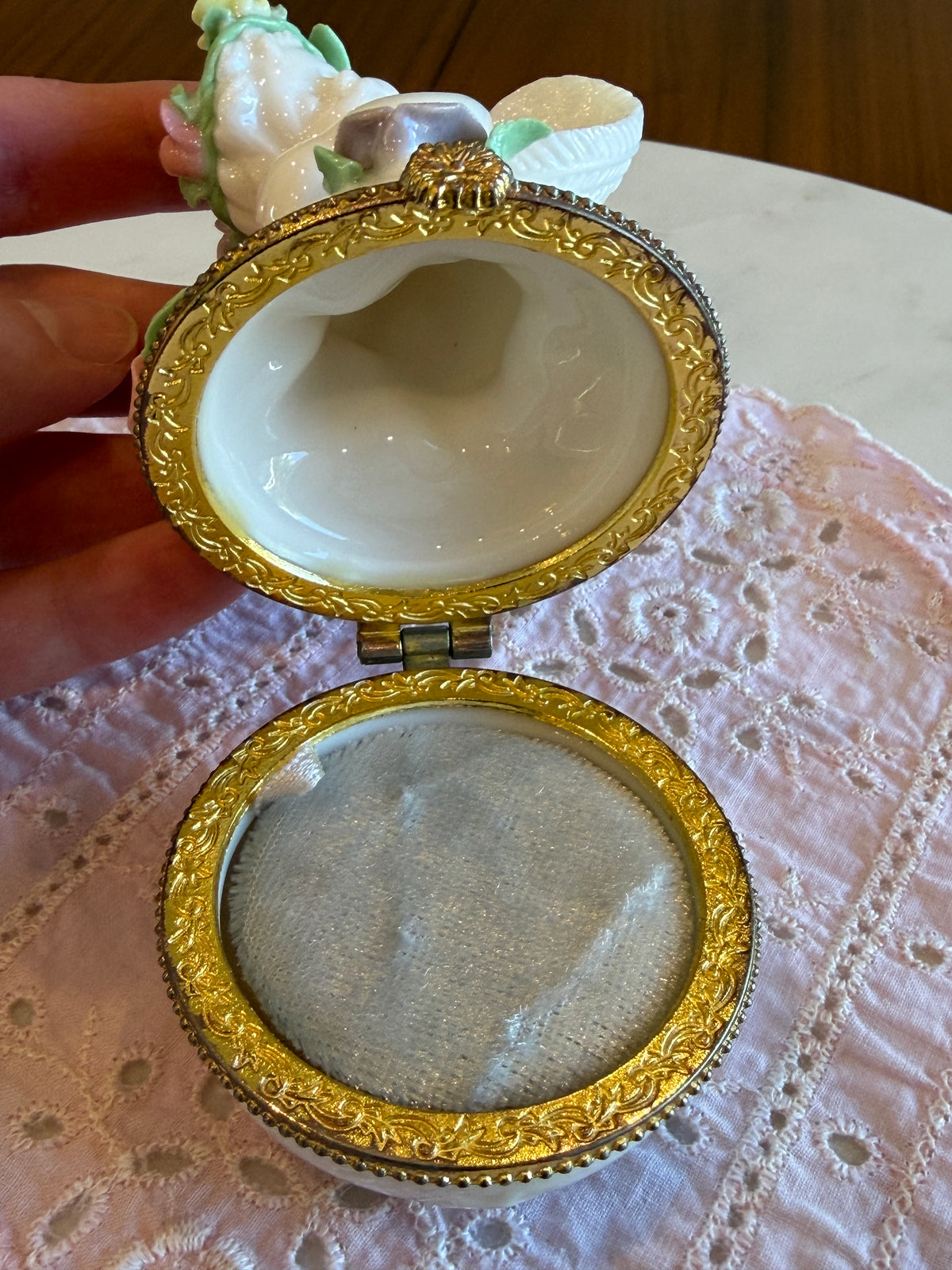 Cherub Porcelain Trinket Box