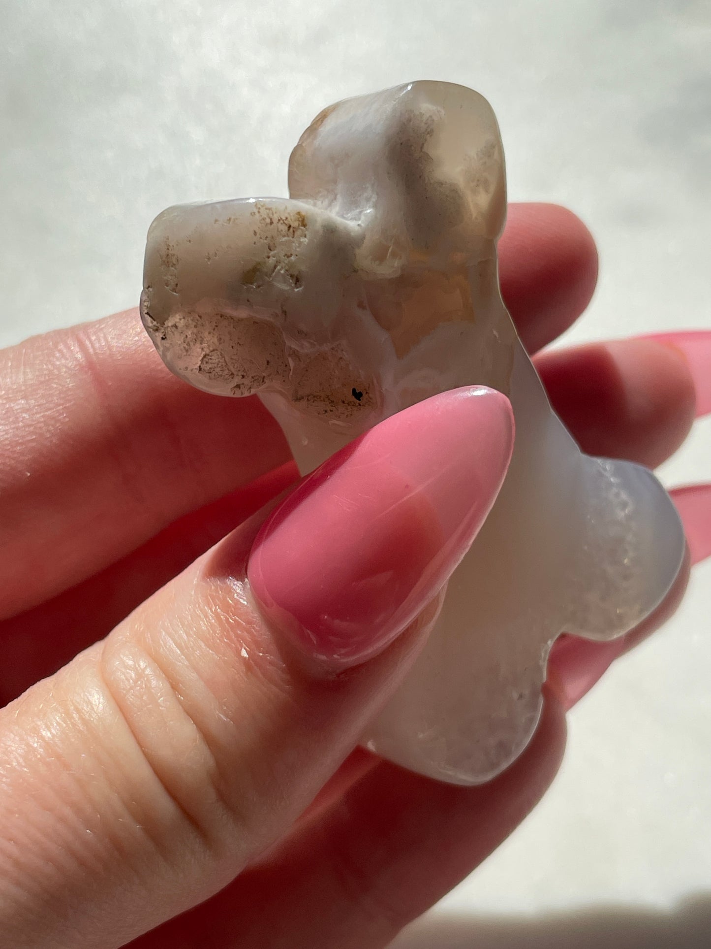 Flower Agate Bone Carving | 1.75 Inches
