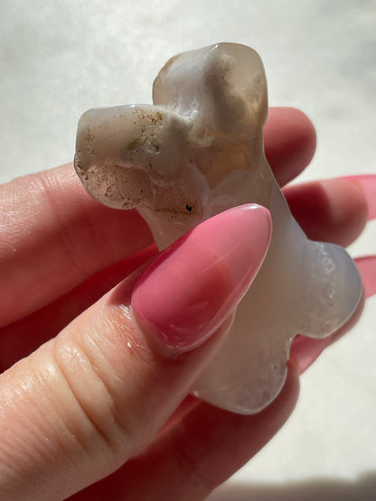 Flower Agate Bone Carving | 1.75 Inches