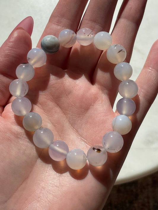 Montana Moss Agate Beaded Bracelet | 25 mm