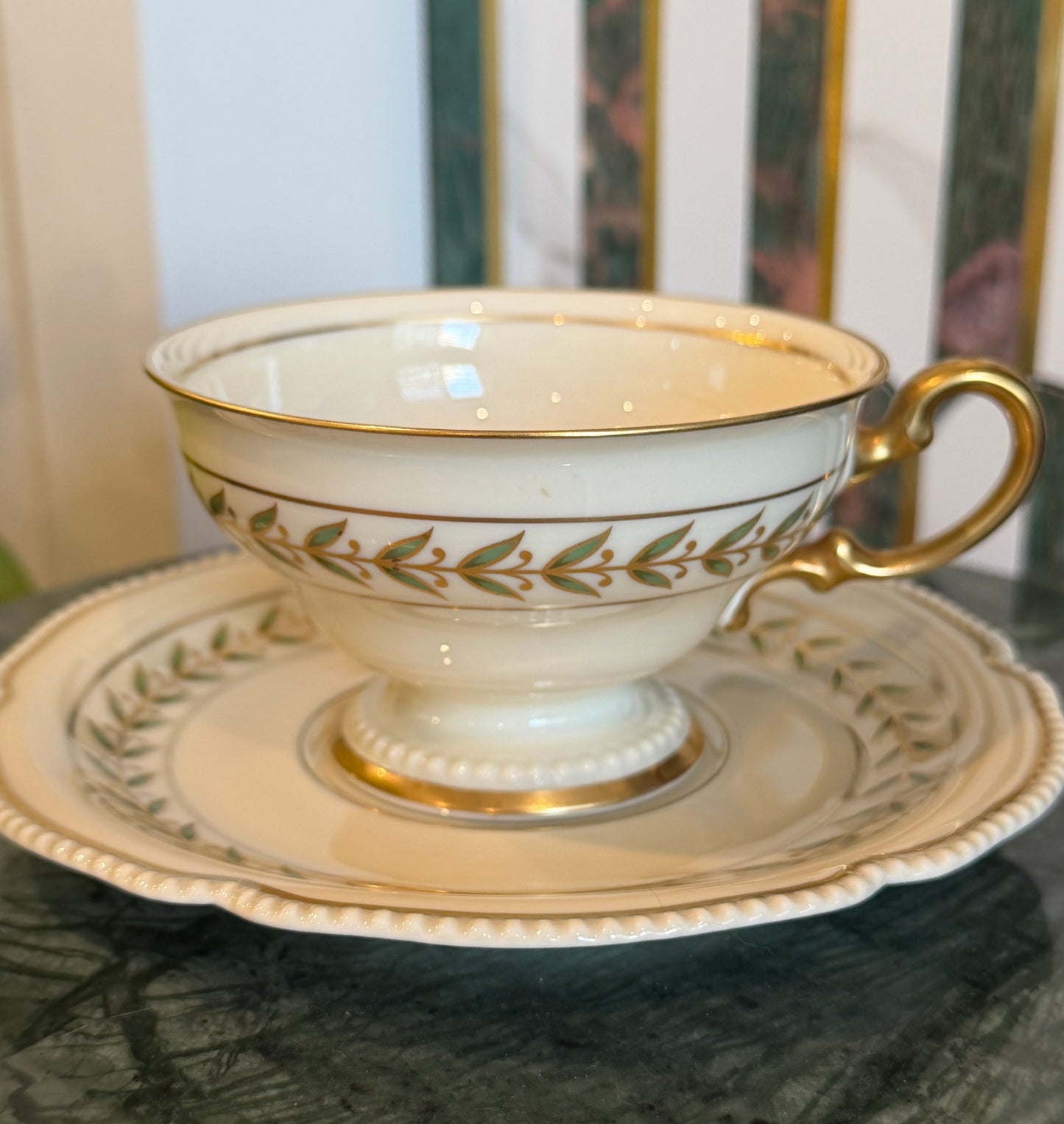 Vintage Rosenthal Ivory “Bristol” Teacup and Saucer | Made in Germany | 1930s