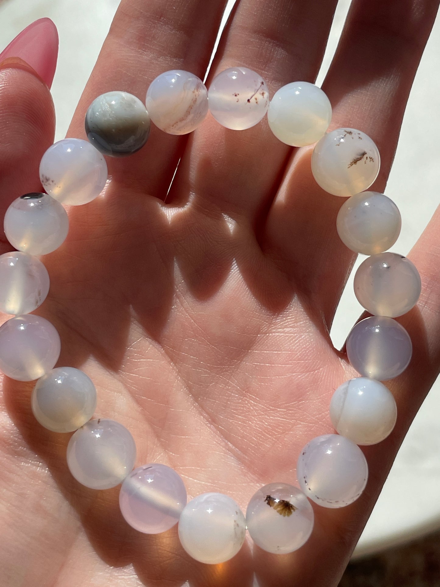 Montana Moss Agate Beaded Bracelet | 25 mm
