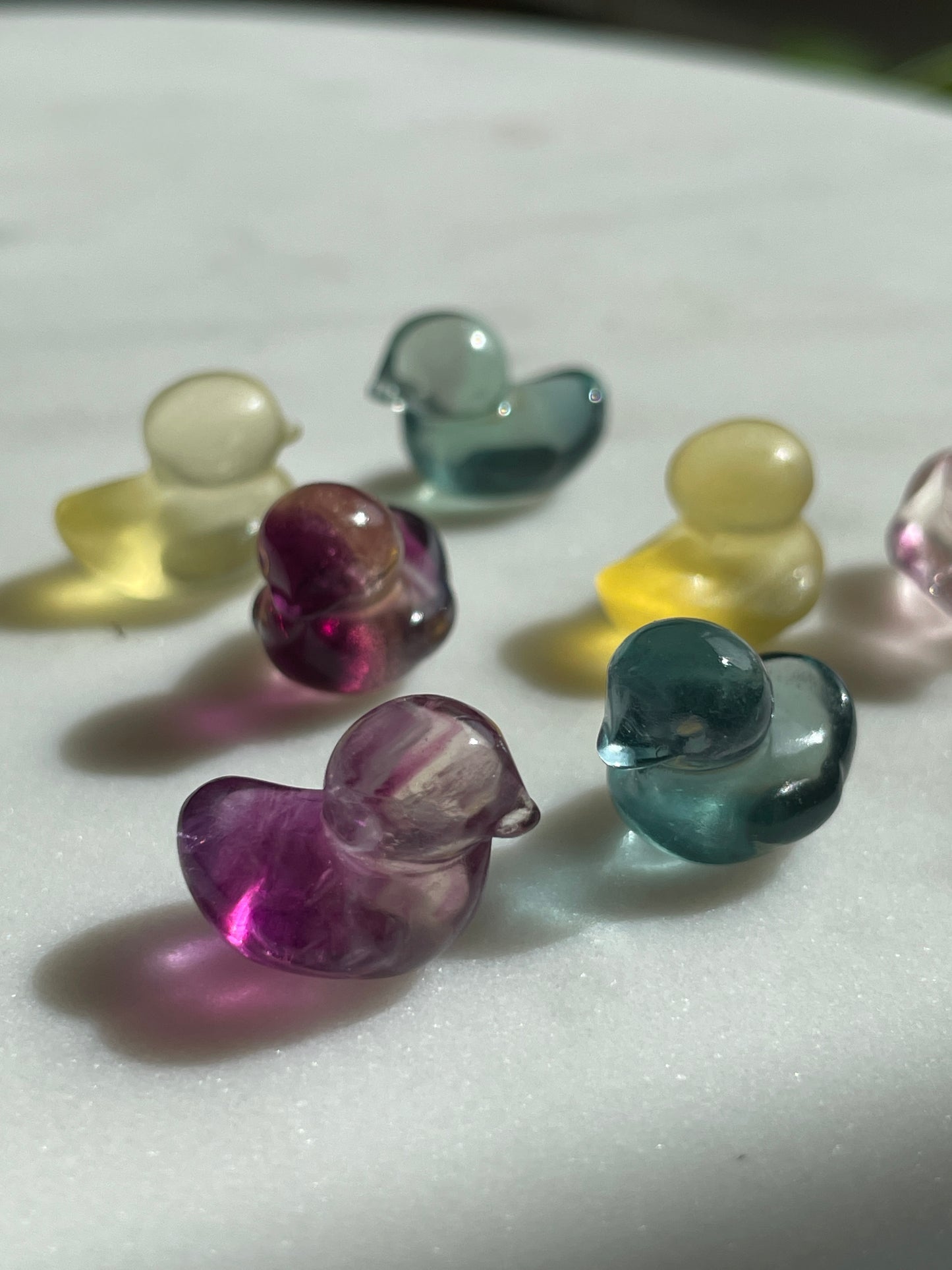 One (1) Mini Fluorite Crystal Carving | Duck | Intuitively Chosen