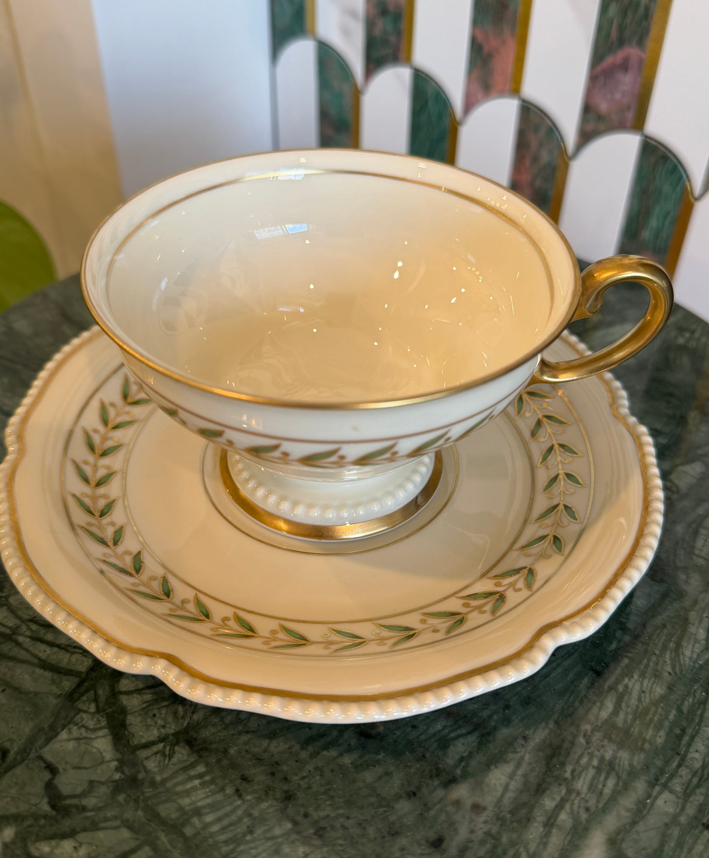 Vintage Rosenthal Ivory “Bristol” Teacup and Saucer | Made in Germany | 1930s