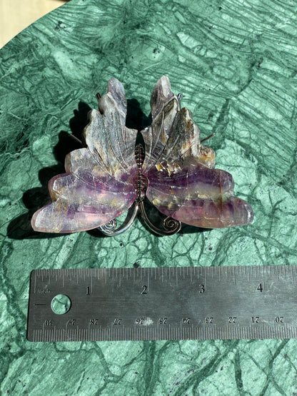 Butterfly Carving | Feathered Fluorite Root