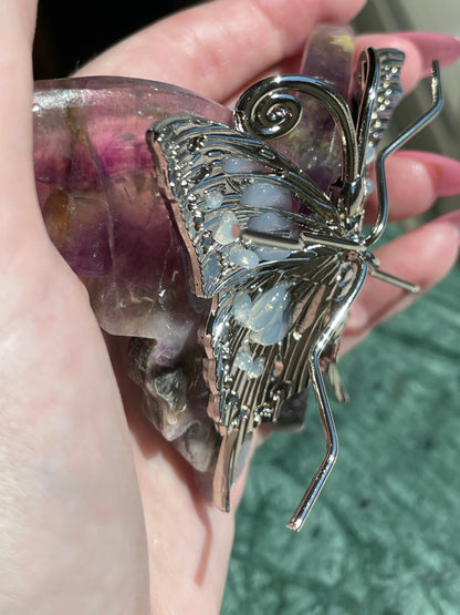 Butterfly Carving | Feathered Fluorite Root