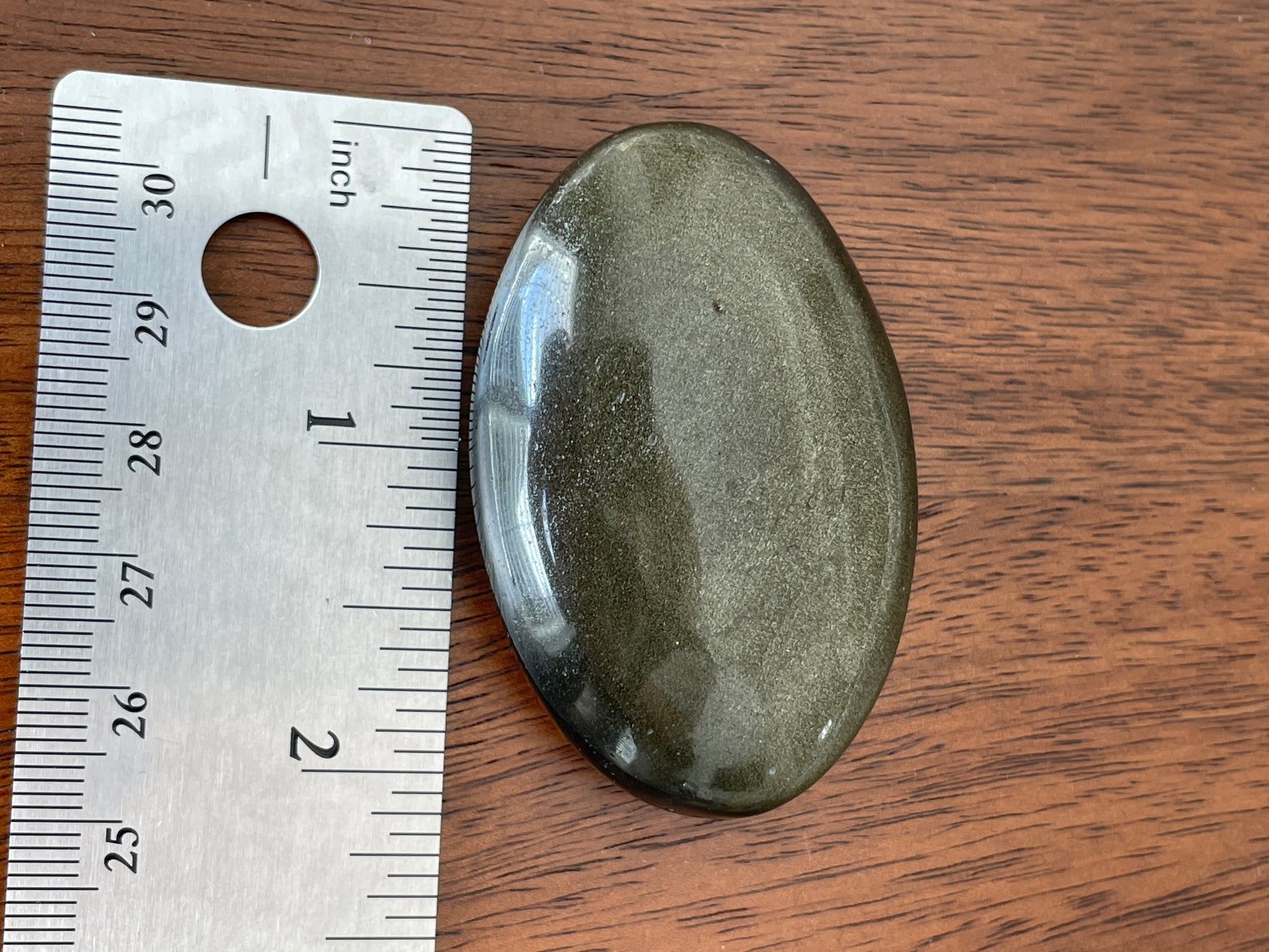 Spiritual Practice Stone Gold Sheen Obsidian Palm Stone Natural Volcanic Glass Perfect Size Meditation Aid Energy Work Tool Sacred Space Essential Daily Ritual Guide Crystal Healing Support Manifestation Aid Personal Growth Companion