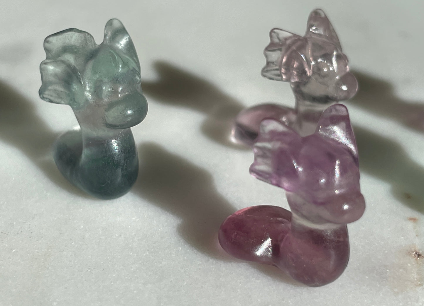 Pokémon figurine Dratini carving fluorite tiny crystal Dratini fluorite display collectible pokemon natural crystal rainbow fluorite multicolor Pokemon decor dratini stocking stuffer pokemon gift