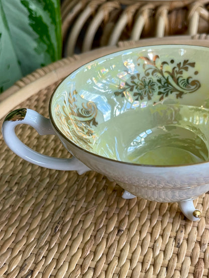 Vintage LM Royal Halsey Pearlescent Rose Teacup