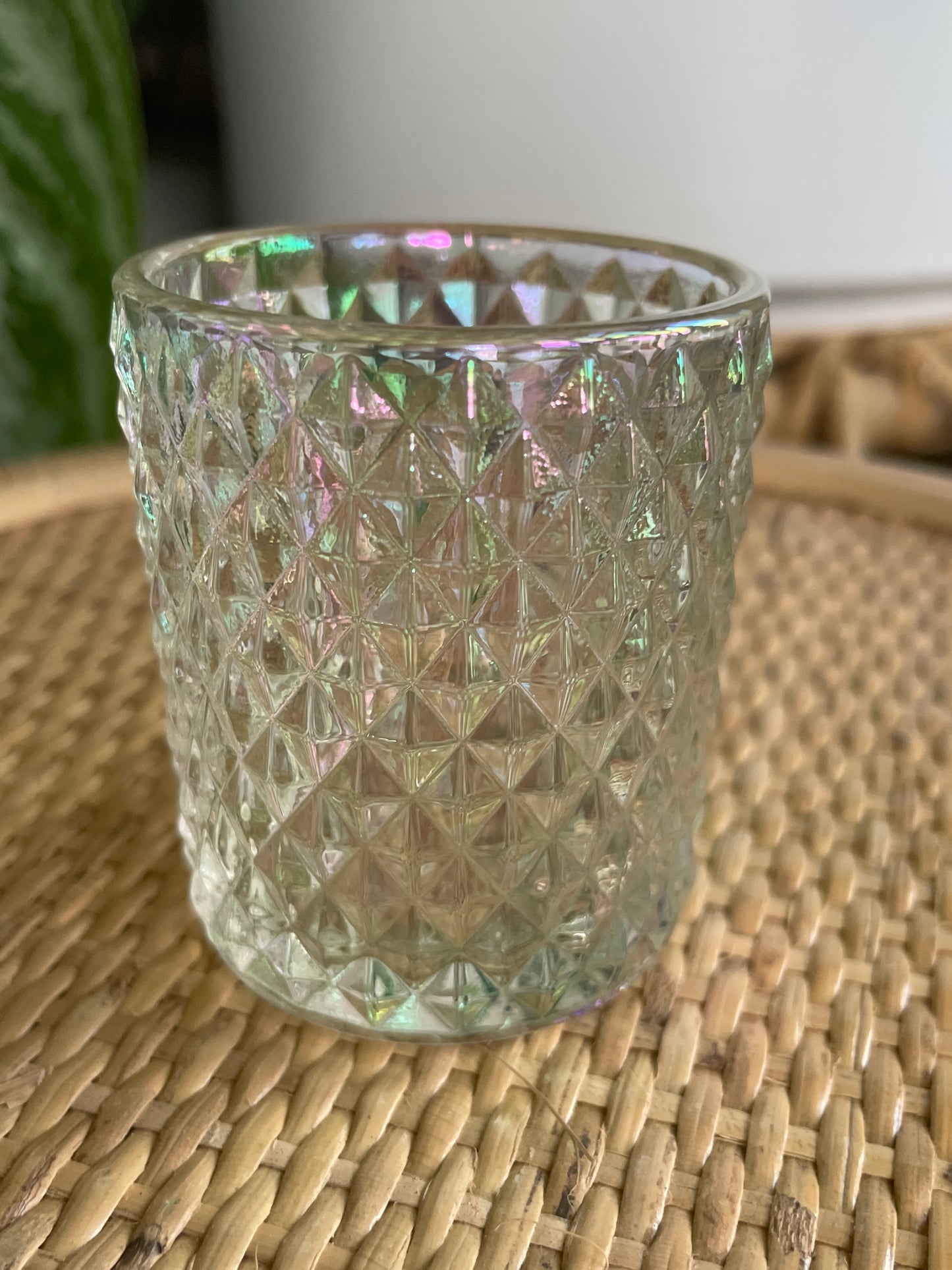 Rainbow Glass Vintage Style Mini Planter