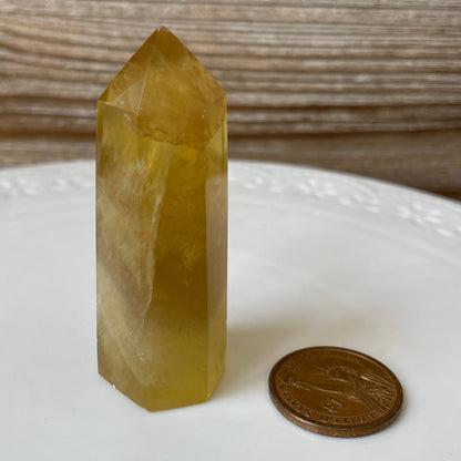 yellow fluorite crystal tower gift