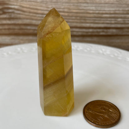 yellow fluorite crystal tower gift