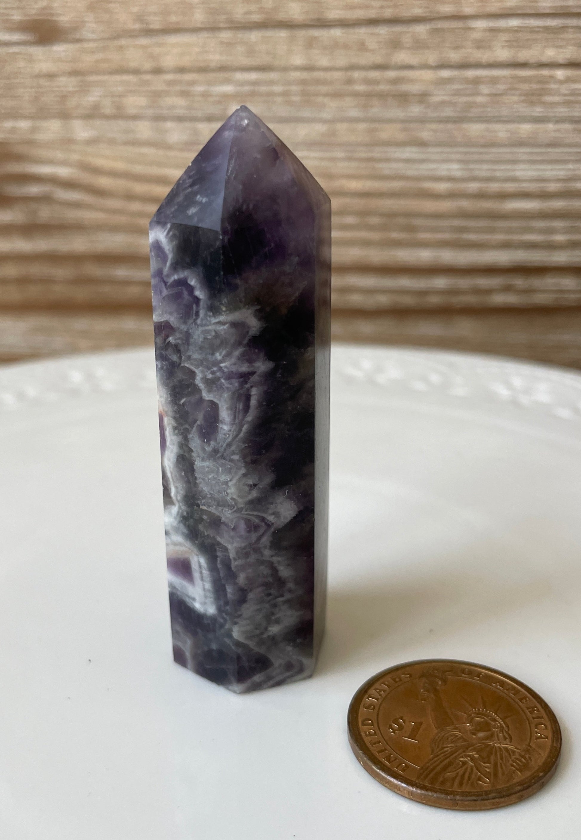 dream amethyst point crystal tower purple gift