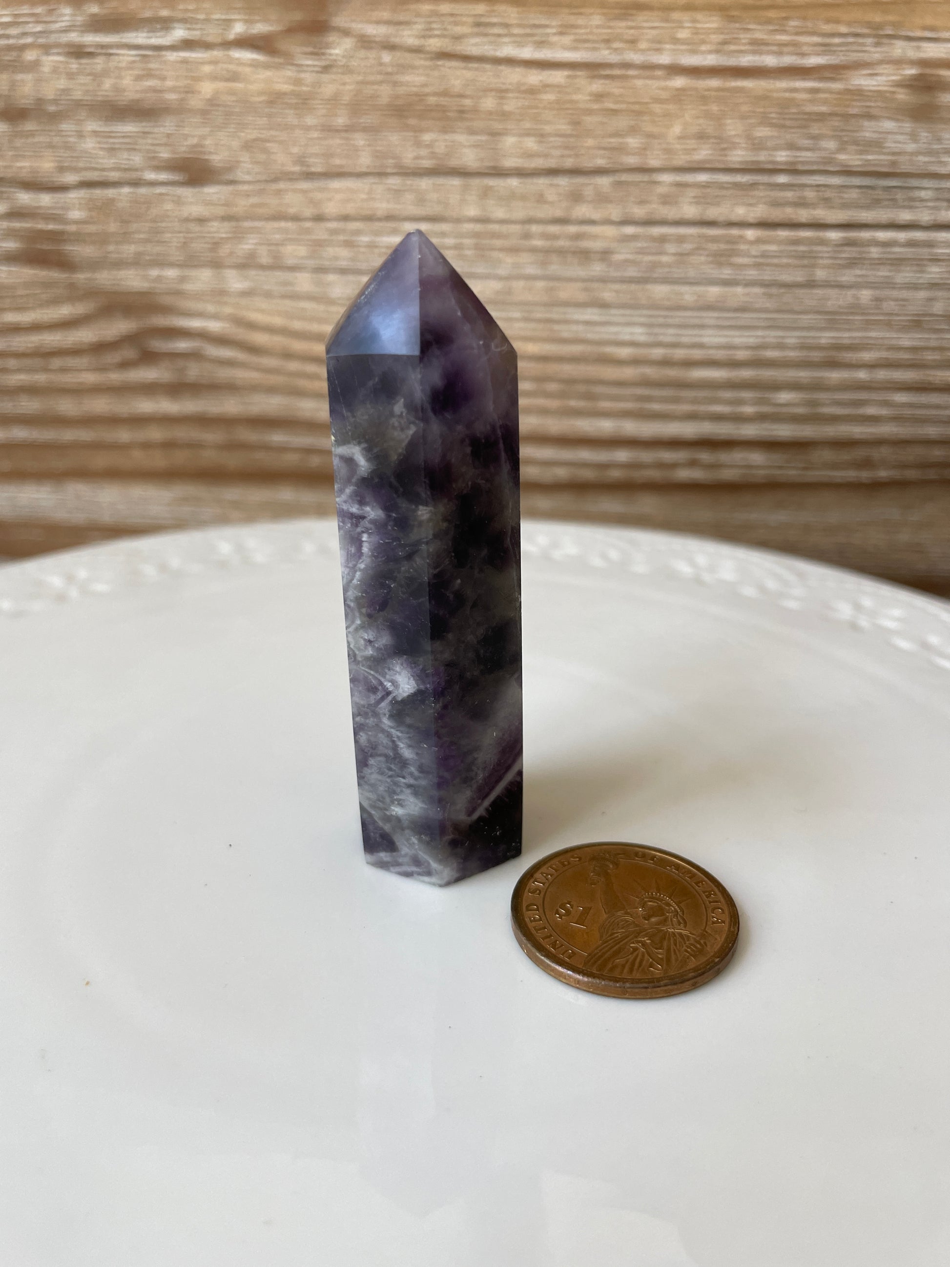 dream amethyst point crystal tower purple gift